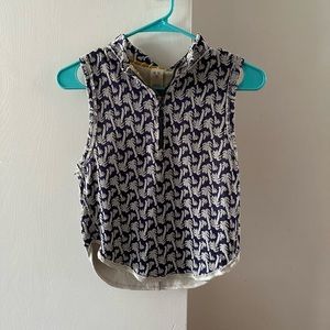 Free People palm tree sleeveless top